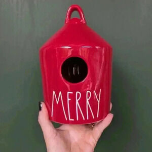 Rae Dunn red  merry Christmas birdhouse